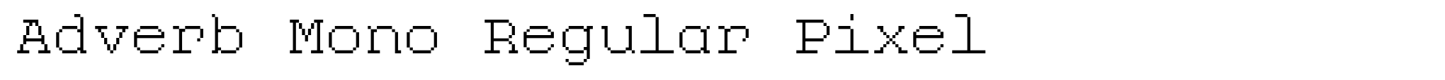 Adverb Mono Regular Pixel image